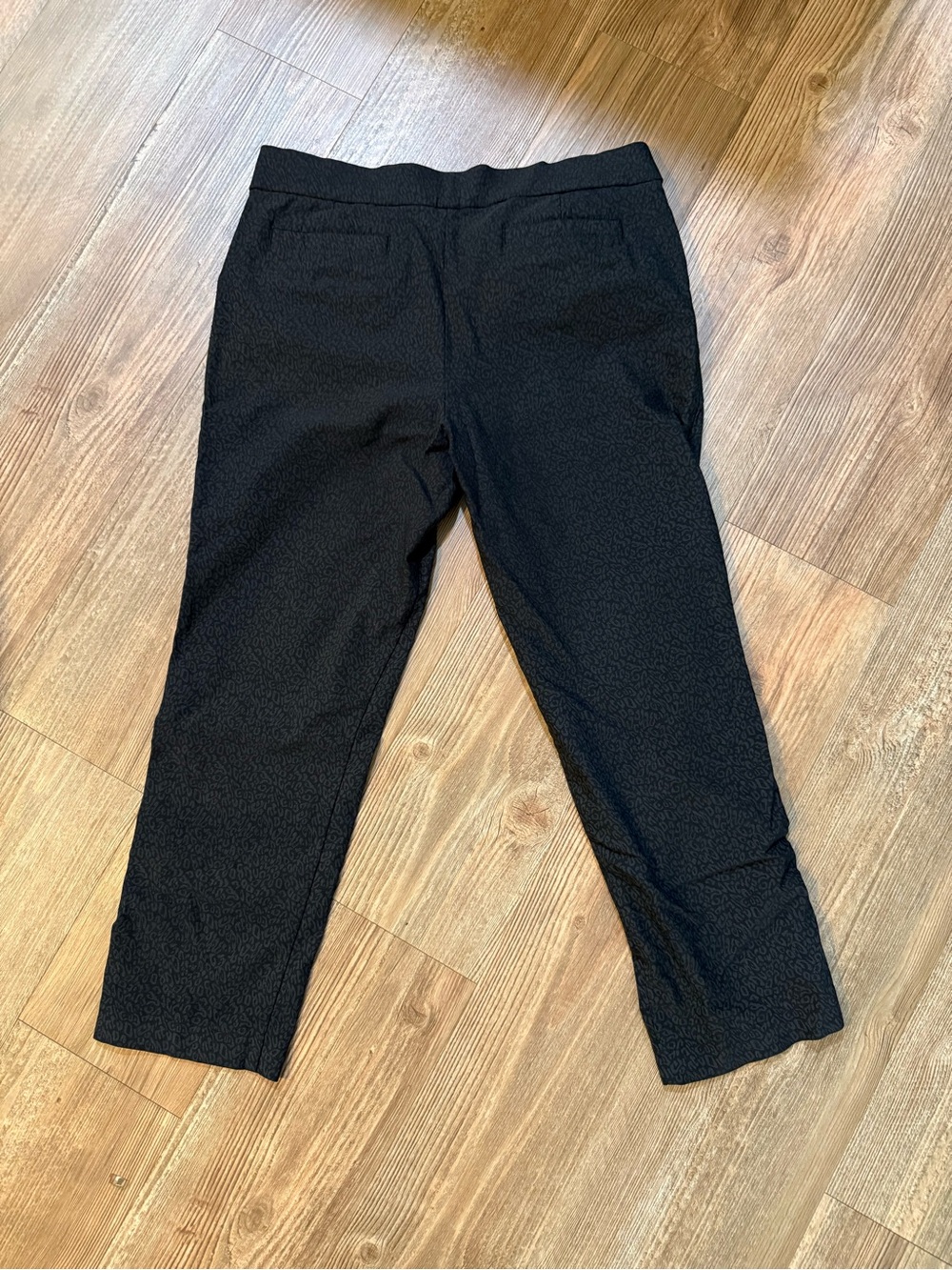 Briggs New York Black Petite Trousers with Subtle Texture